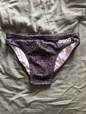 Arena Men’s Gray Patterned Swim Briefs